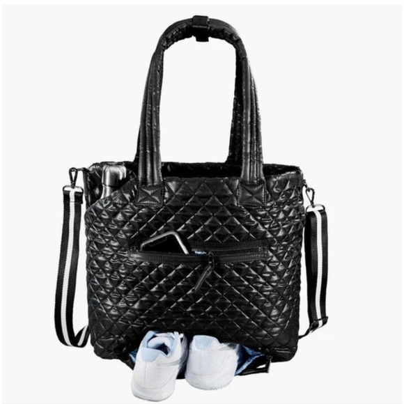 OLIVER THOMAS KITCHEN SINK TENNIS RACKET TOTE BAG SOLD OUT BLACK- NO LONG STRAP - Picture 2 of 11